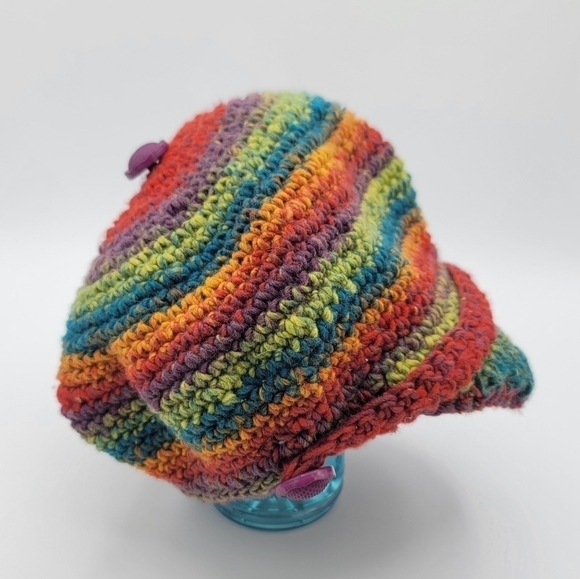 Hat Knitted Multicolor #1022 - Picture 4 of 10